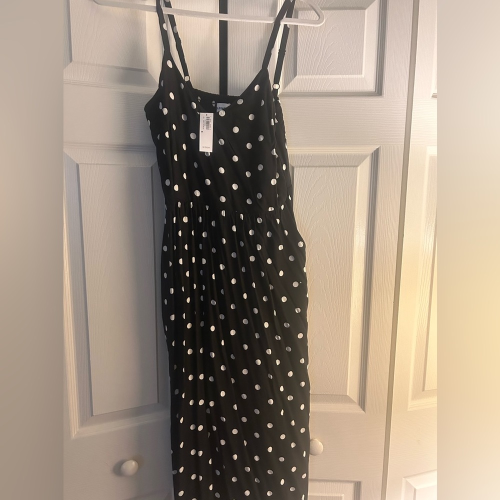 OLDNAVY Black polka dots cami dress